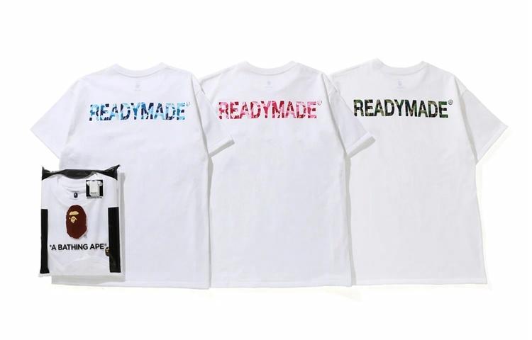 Мужская футболка A BATHING APE x READYMADE (белая)