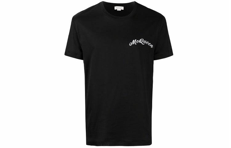 Мужская футболка Alexander McQueen SS21 (черная)