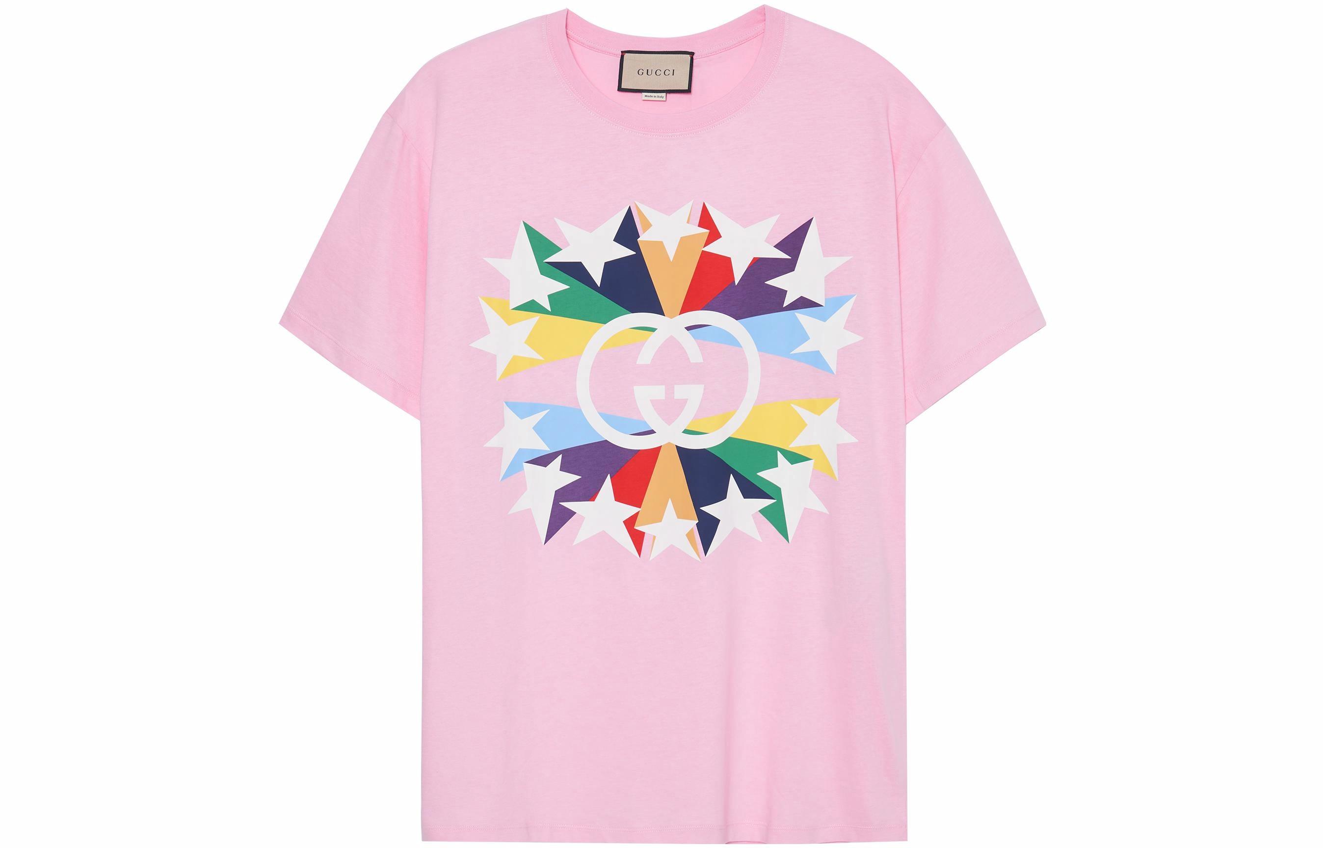 Мужская футболка Gucci SS21 (розовая)