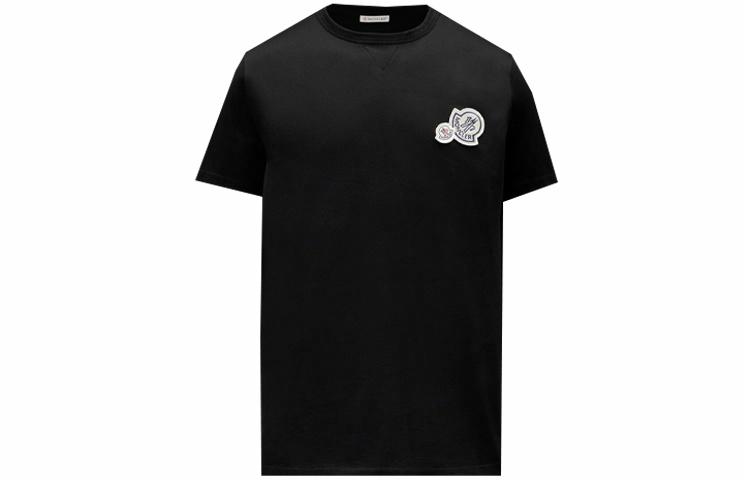 Мужская футболка Moncler Logo Micro (черная)