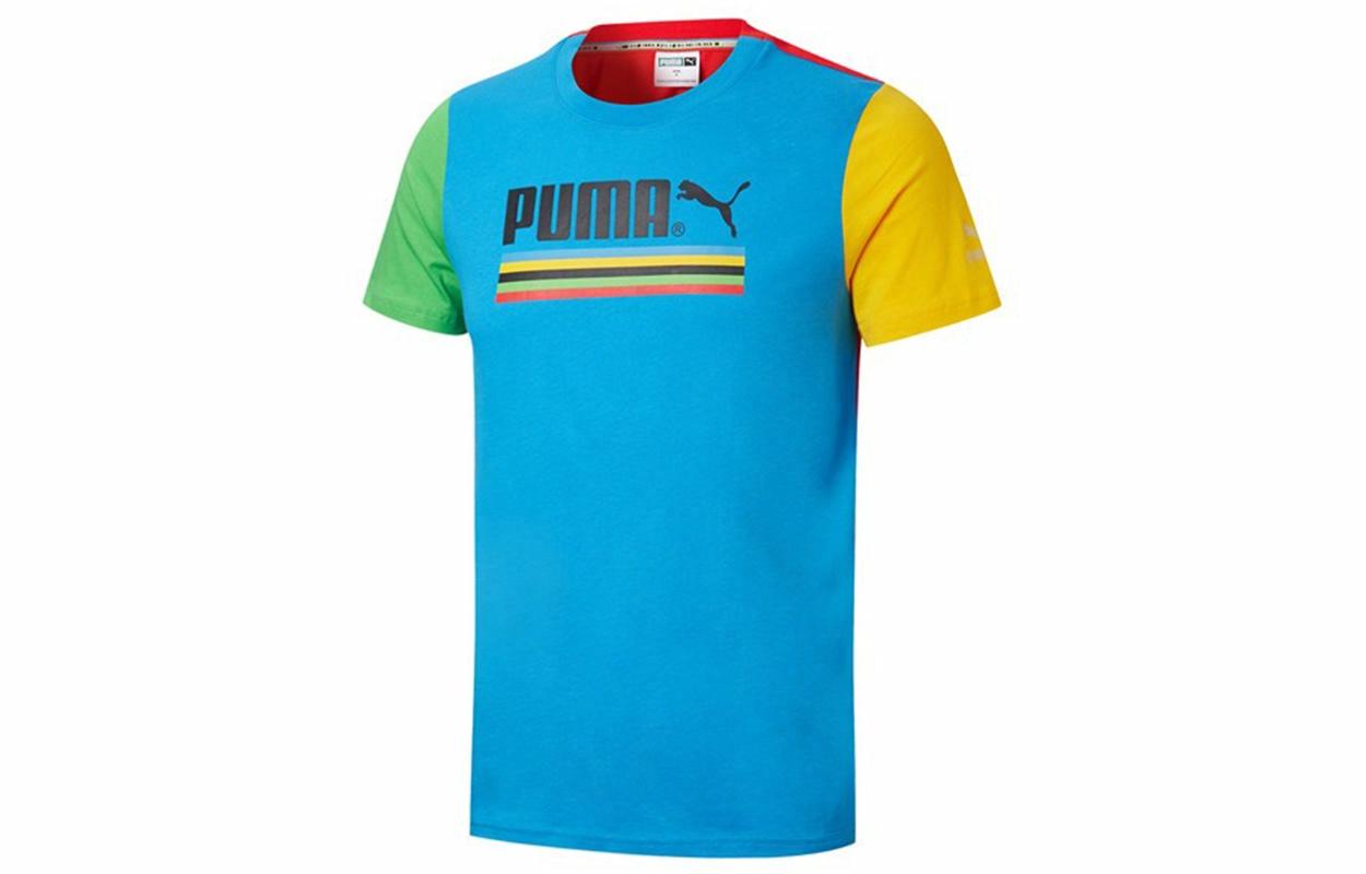 Мужская футболка PUMA logo (синяя) — фото 1