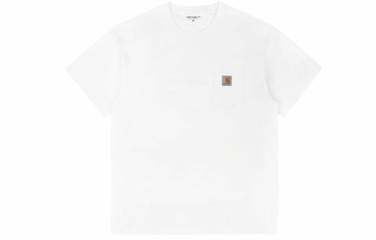 Мужская футболка Carhartt Carhartt WIP Pocket T-Shirt SS21 LogoT (белая)