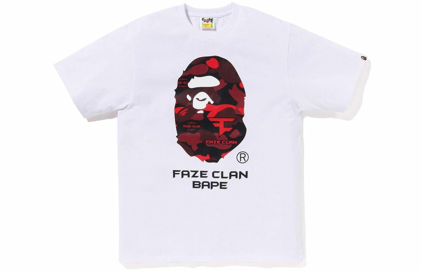 Футболка A BATHING APE × FaZe Clan (белая)