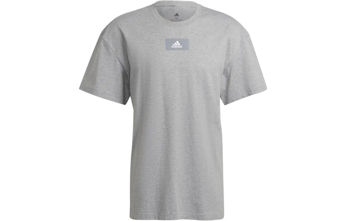 Adidas Drop Shoulder Sleeve T Shirt Men's Gray
