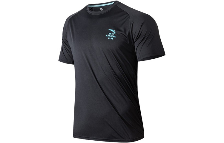 Anta Running Collection Breathable And Quick Dry Running T Shirt Men’s Black