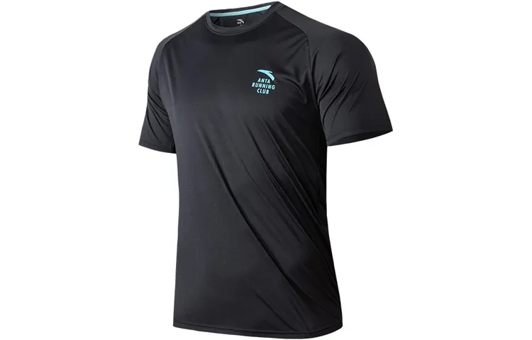 Anta Running Collection Breathable And Quick Dry Running T Shirt Men's Black