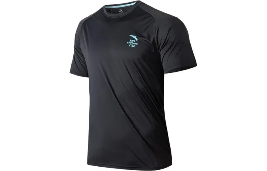 Anta Running Collection Breathable And Quick Dry Running T Shirt Men's Black