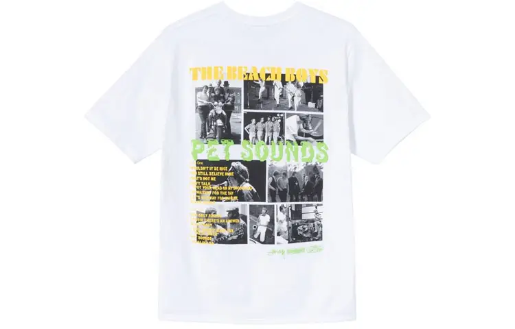 Stussy T Shirts Unisex White Crew Neck Moderate Straight Fit