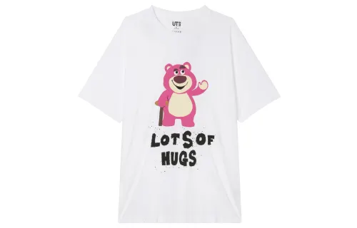 UNIQLO T Shirts Unisex White Crew Neck Moderate Straight Fit