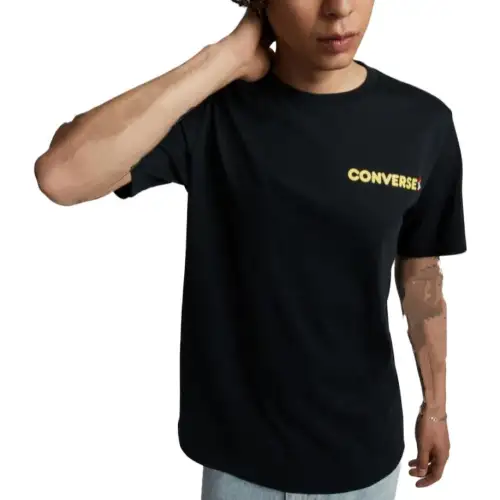 Converse Fruit Band T Shirts Men's Black Crew Neck Moderate Other