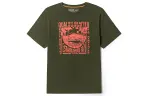 Timberland T Shirts Men's Olive Green Crew Neck Moderate Straight Fit