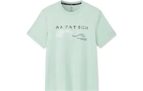 ANTA Variety Training Collection T Shirts Men's Windy Green Crew Neck Moderate Straight Fit