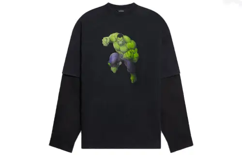 Balenciaga Mens Hulk 2021 Marvel Layered T shirt