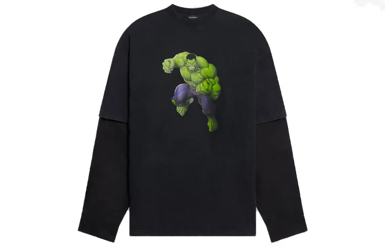 Balenciaga Mens Hulk 2021 Marvel Layered T shirt