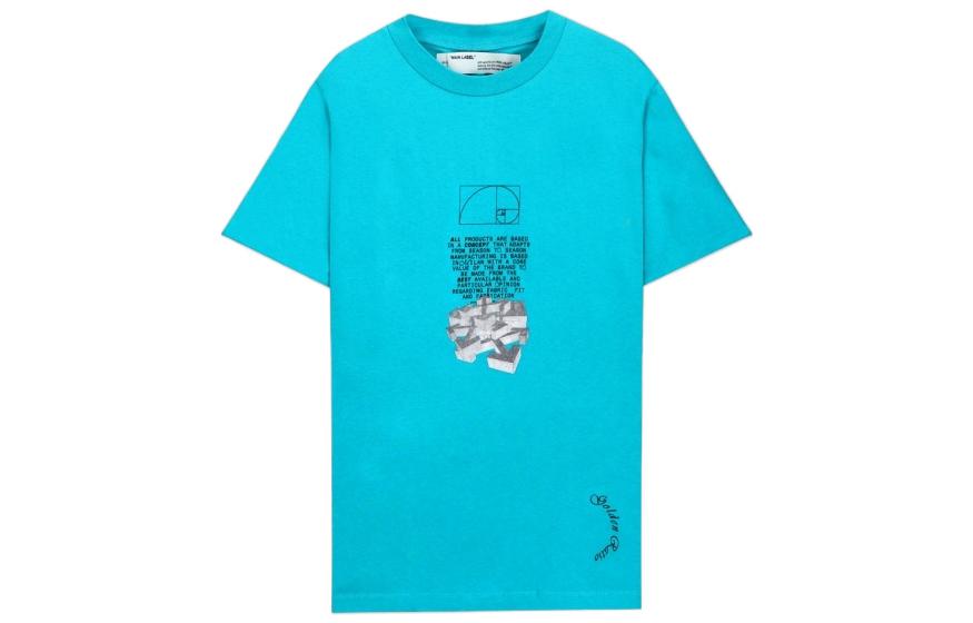 OFF-WHITE SS20 dripping arrow letter print short-sleeved T-shirt men's style