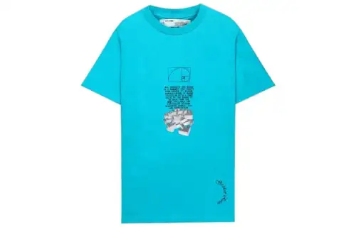 OFF-WHITE SS20 dripping arrow letter print short-sleeved T-shirt men's style