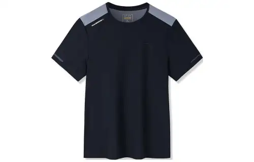 ANTA Variety Training Collection T Shirts Men's Black Crew Neck Moderate Straight Fit