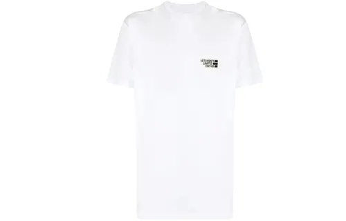 Vetements T Shirts Unisex White Crew Neck Moderate Straight Fit