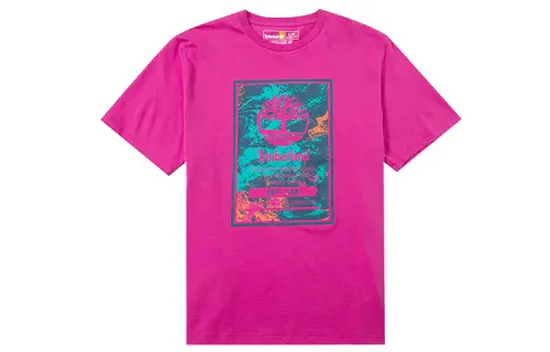 Timberland T Shirts Unisex Berry Purple Crew Neck Moderate Straight Fit