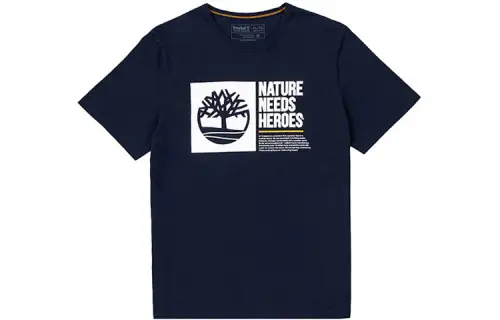 Timberland T Shirts Men's Royal Blue Crew Neck Moderate Straight Fit