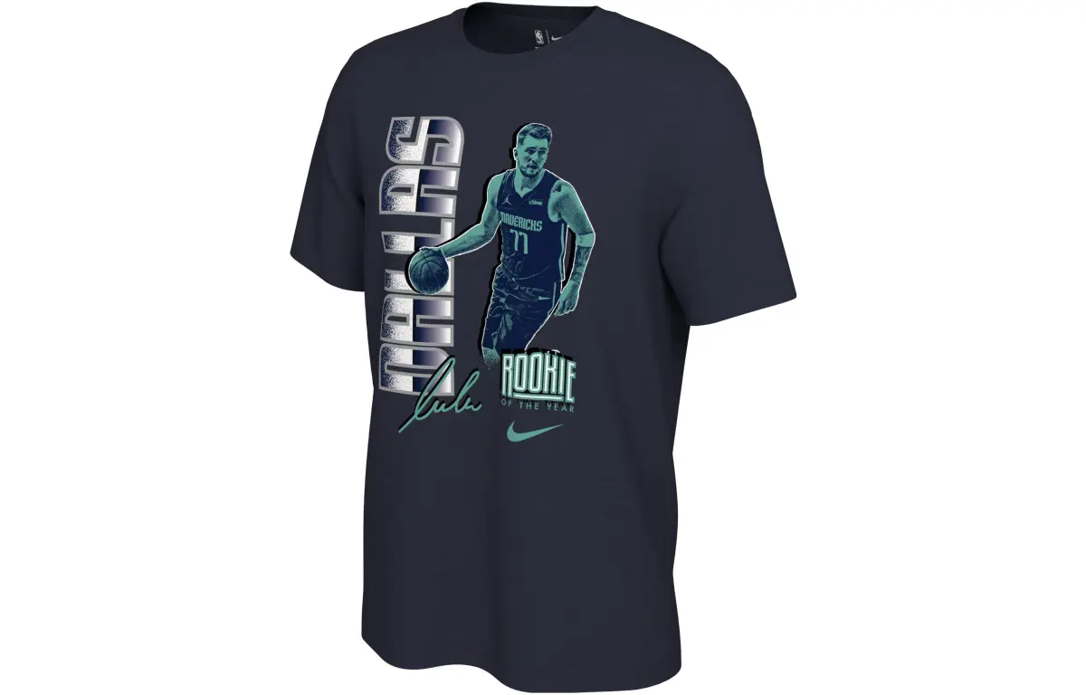 Nike T-Shirts Men's Marine Blue Crew Neck Moderate Straight Fit