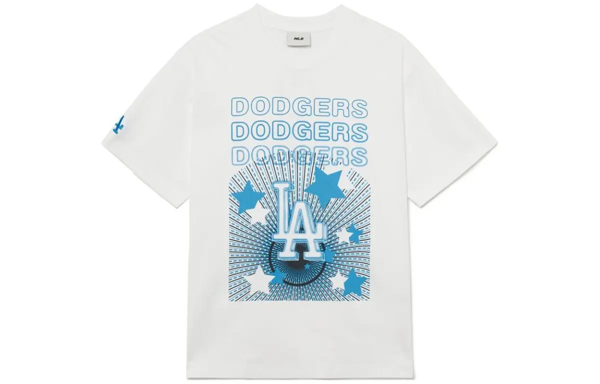 MLB T-Shirts Unisex White Crew Neck Moderate