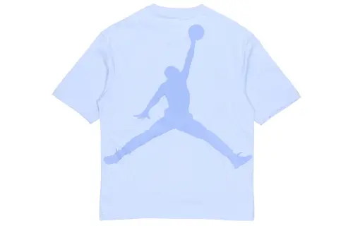Jordan T Shirts Men's Blue Crew Neck Moderate Straight Fit