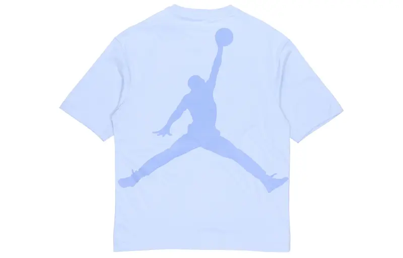 Jordan T Shirts Men's Blue Crew Neck Moderate Straight Fit