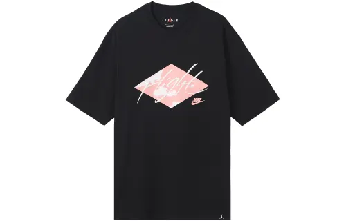 Jordan Drop Shoulder Sleeve T-Shirt Men's Black