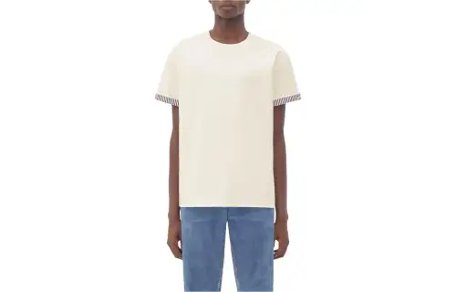 Bottega Veneta Double Layer Striped Crewneck T Shirt