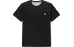 Timberland T Shirts Men's Black Crew Neck Moderate Straight Fit