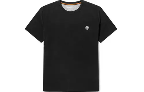Timberland T Shirts Men's Black Crew Neck Moderate Straight Fit