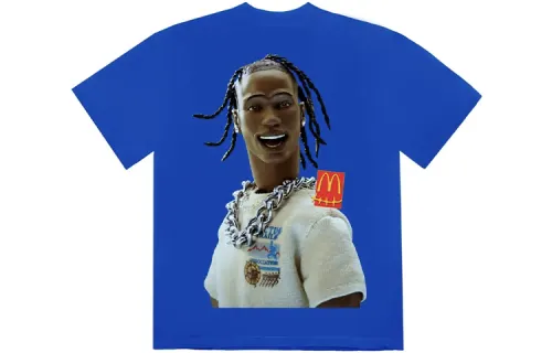 Travis Scott x Mcdonald's , T Shirt Unisex Blue