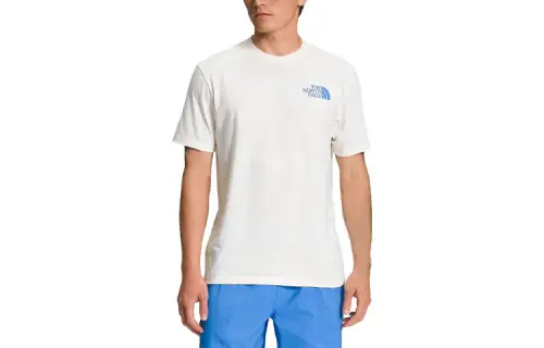 THE NORTH FACE T Shirts Men's White Crew Neck Moderate Straight Fit