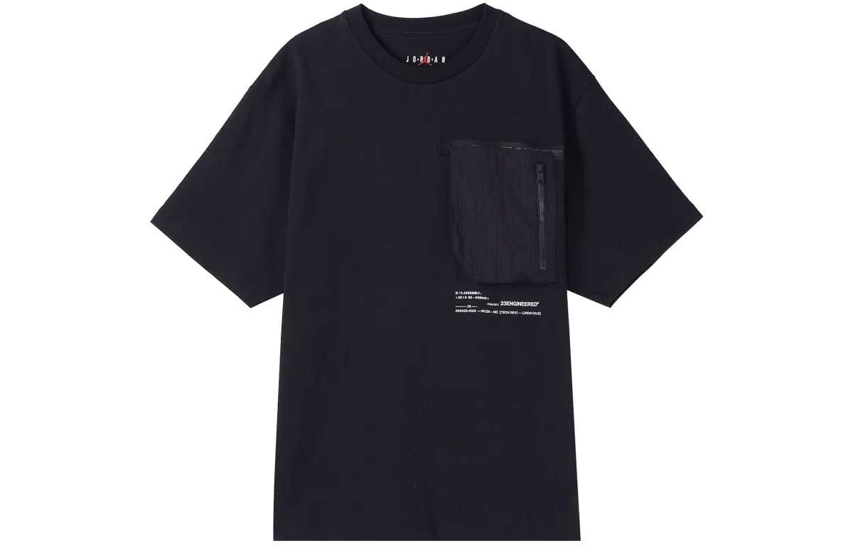 Jordan T-Shirts Men's Black Crew Neck Moderate Straight Fit