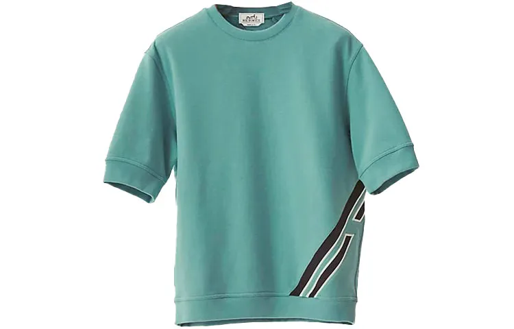 HERMES T Shirt Men's Celadon Blue