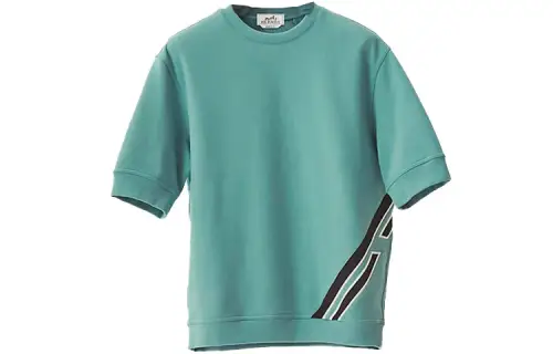 HERMES T Shirt Men's Celadon Blue