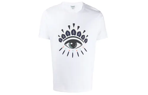 KENZO T Shirts Men's White Crew Neck Moderate Straight Fit