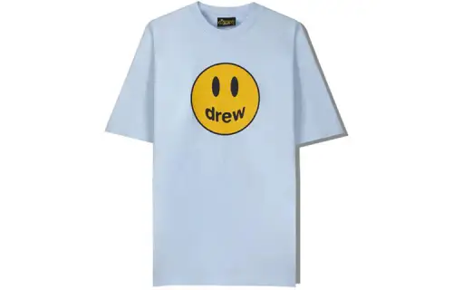 Drew House Smiley Collection T Shirt Unisex Light Blue