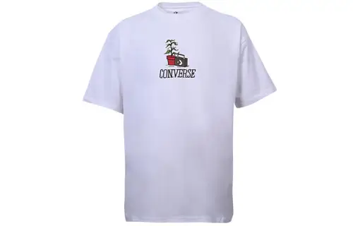 Converse Drop Shoulder Sleeve T-Shirt Men's White
