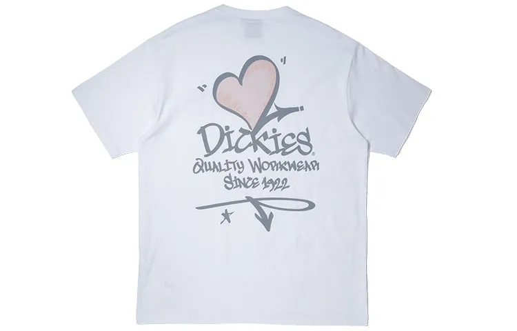 Dickies T Shirts Unisex White Crew Neck Moderate Straight Fit