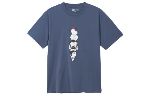 UNIQLO x Peanuts Cartoon T Shirt Unisex Royal Blue
