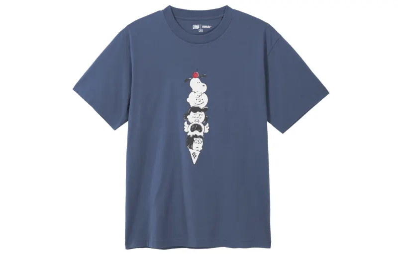 UNIQLO x Peanuts Cartoon T Shirt Unisex Royal Blue