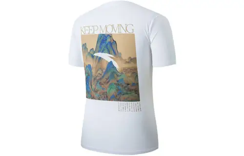 ANTA T Shirts Men's White Crew Neck Moderate Straight Fit