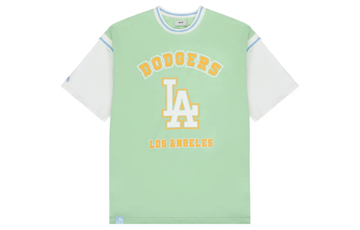 MLB Drop Shoulder Sleeve T Shirt Unisex Light Green