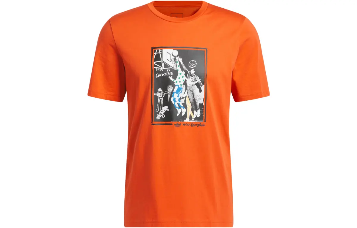 Adidas Originals T Shirt Men's Orange Red