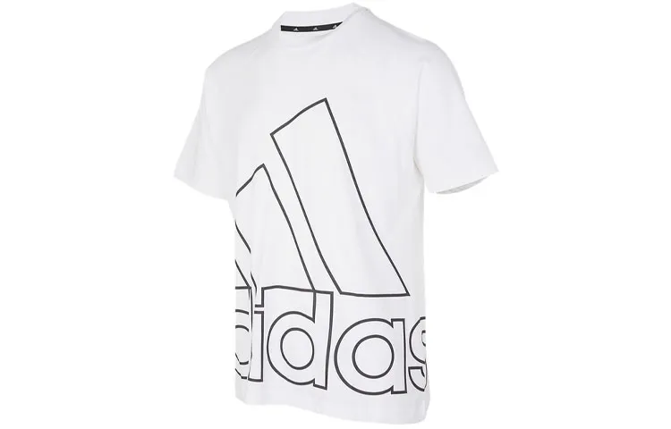 Adidas T-Shirts Unisex White Crew Neck Moderate Straight Fit