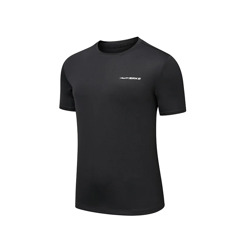 Erke Running T Shirt Men's Jet Black
