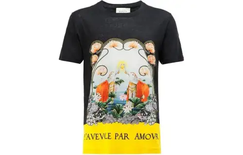 GUCCI T Shirts Men's Multicolor Crew Neck Moderate Straight Fit