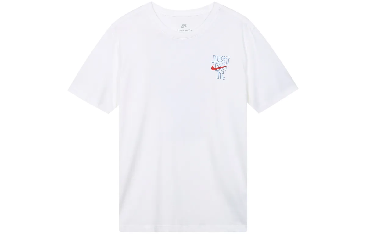 Nike T-Shirts Men's White Crew Neck Moderate